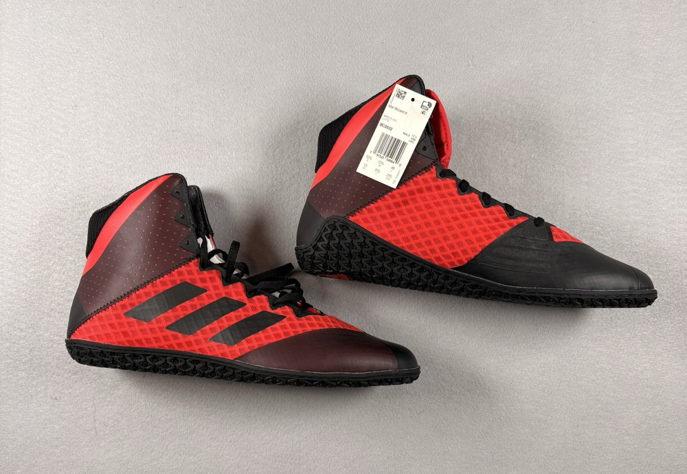 Adidas Mat Wizard 4 Wrestling Shoes Men's 13 Red Black New No Box